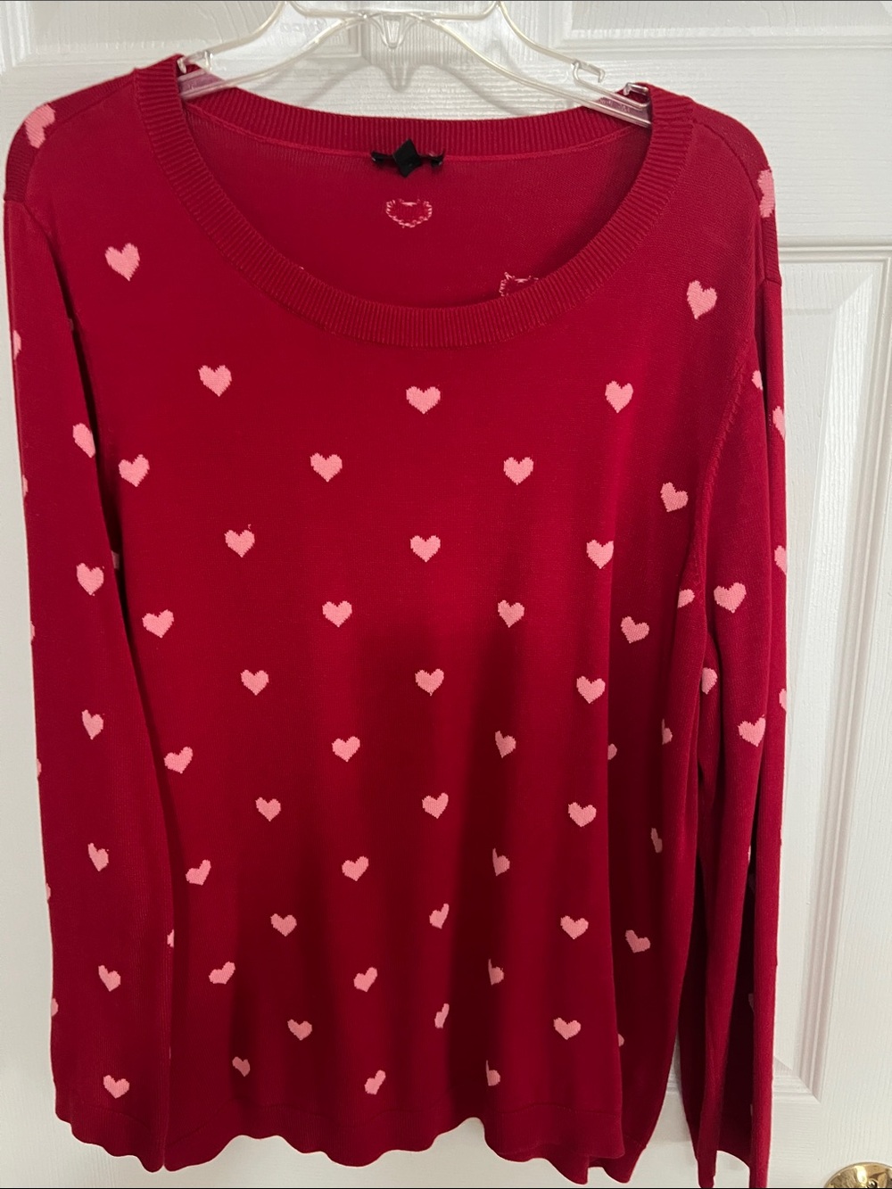 Talbots Plus 2X Red Hearts Sweater